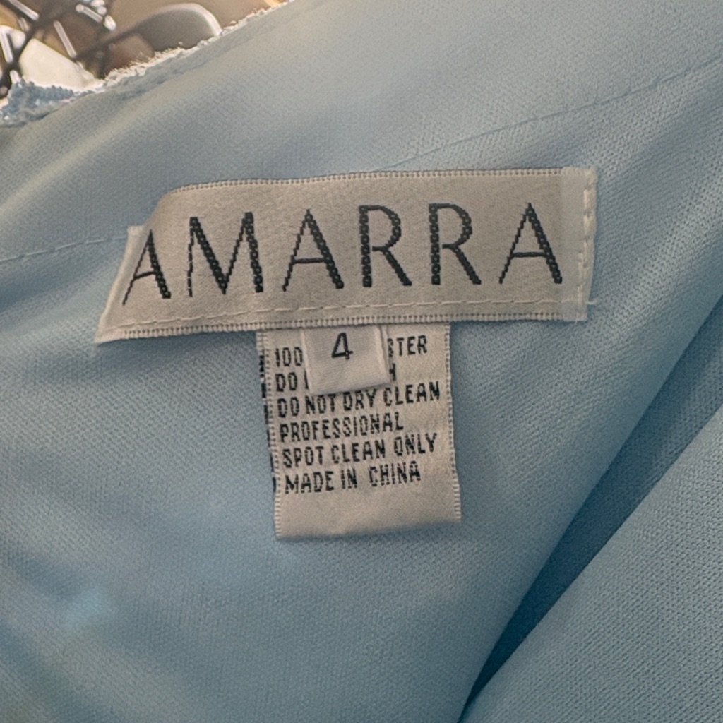 Amarra Women's Light Blue Prom Dress